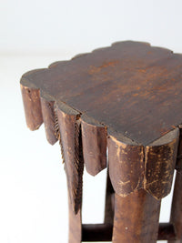 antique folk art palm frond table
