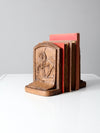 vintage End of Trail chalkware bookends