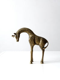 mid-century brass giraffe