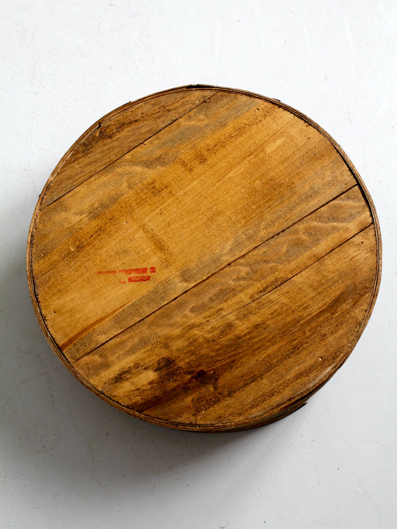 vintage stenciled wooden cheese box – 86 Vintage