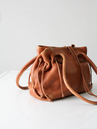 vintage leather handbag by Carlos Falchi