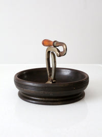 antique nut cracker bowl