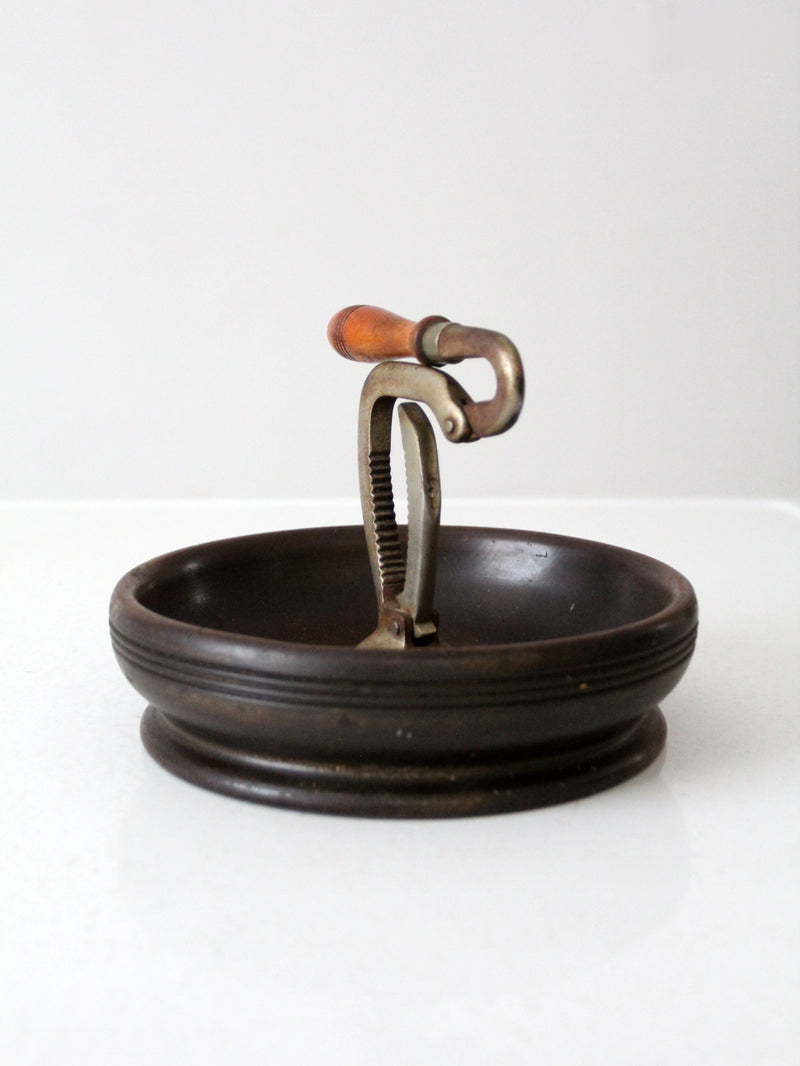 antique nut cracker bowl