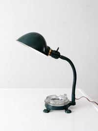 vintage gooseneck desk lamp with ashtray