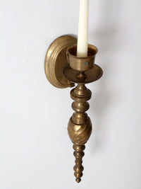 vintage brass candle sconces pair