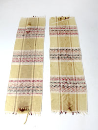 vintage American rag rugs pair