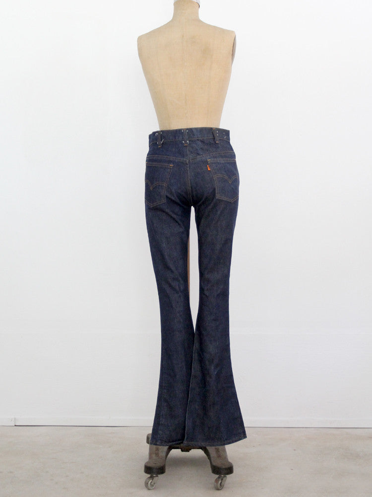 vintage 70s levis 646 high waist flare leg jeans