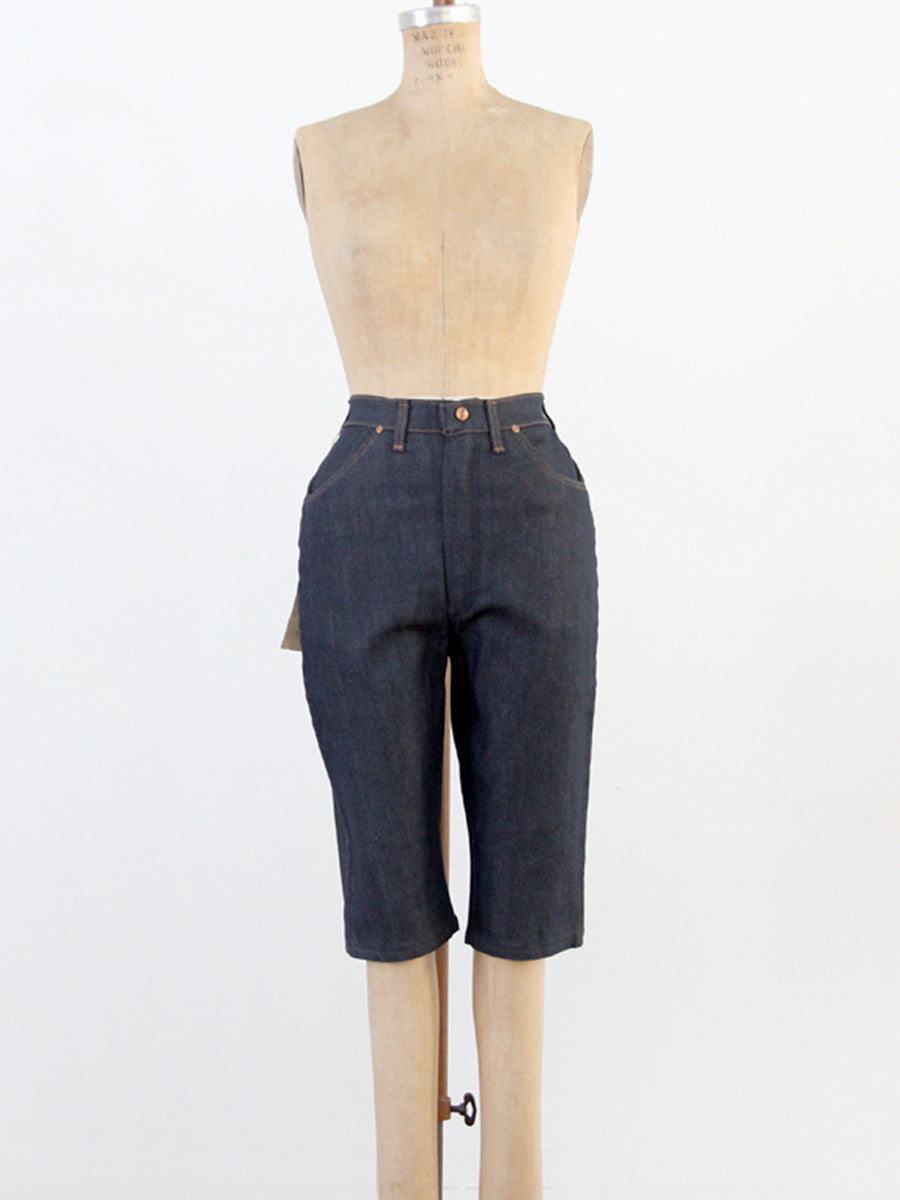 vintage 60s Maverick slim denim shorts, waist 27