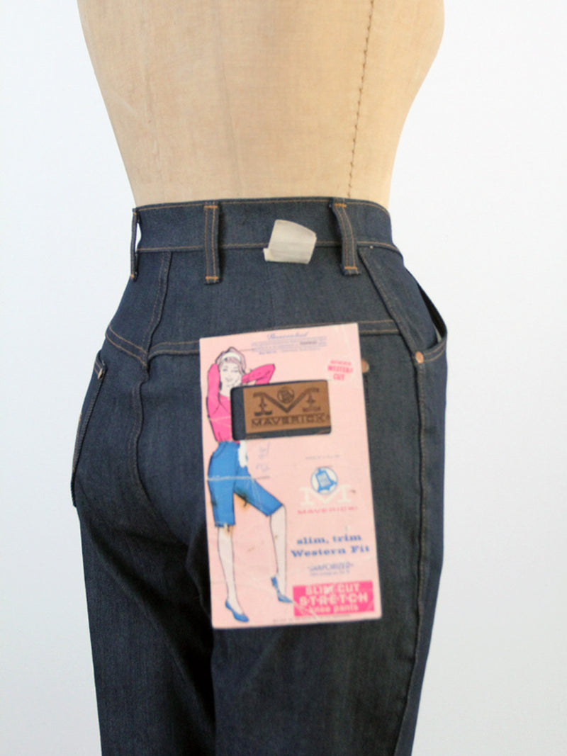 vintage 60s Maverick slim denim shorts, waist 27