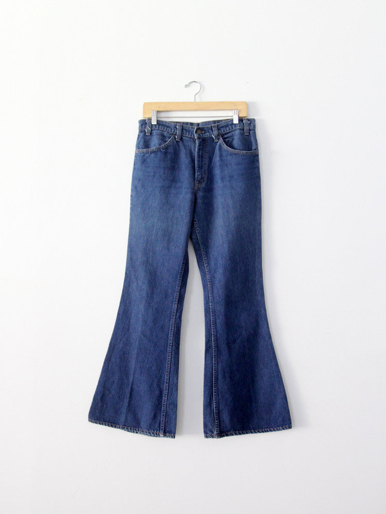 vintage 70s levis bell bottoms orange tab jeans