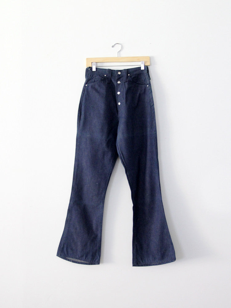 vintage 70s high waist denim flare jeans by Stephen Western