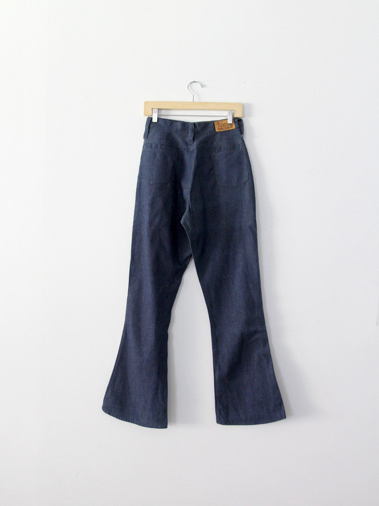 vintage 70s high waist denim flare jeans by Stephen Western – 86