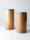 vintage industrial farm bins pair