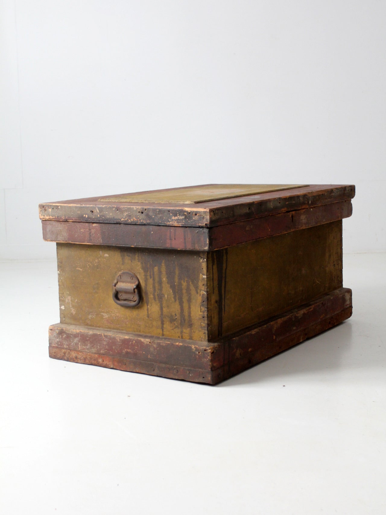 Antique/vintage Wooden Tool Box W/drawer & Hand Saw-carpenters Storage  Chest 