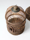 vintage wicker bird cage with stand