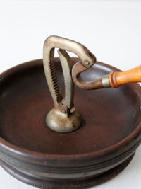 antique nut cracker bowl