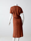 vintage 40s knit ribbon dress