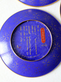 vintage Ching-t'ai Ian Artist Workshop cloissone plates set/3
