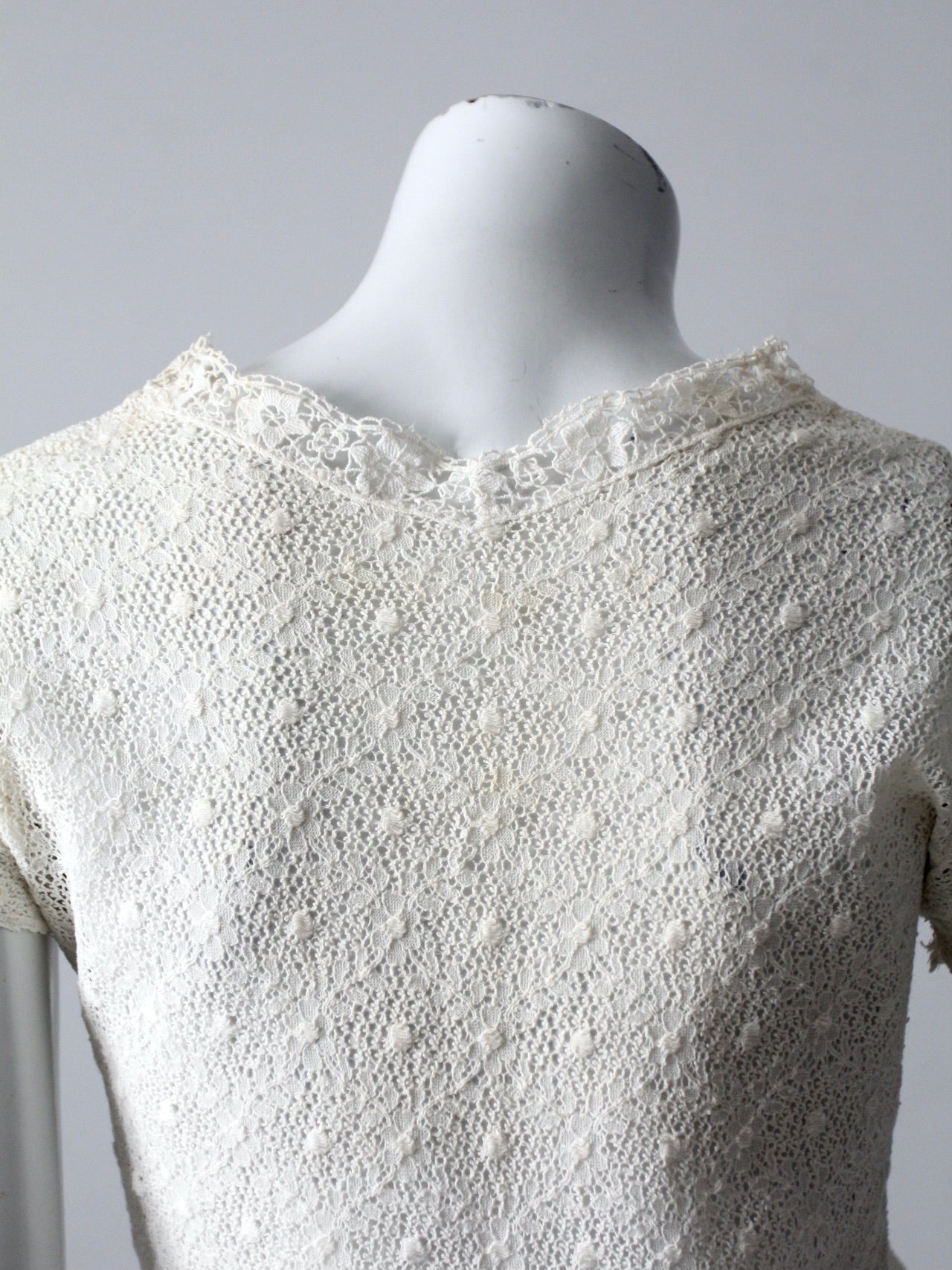vintage white lace blouse