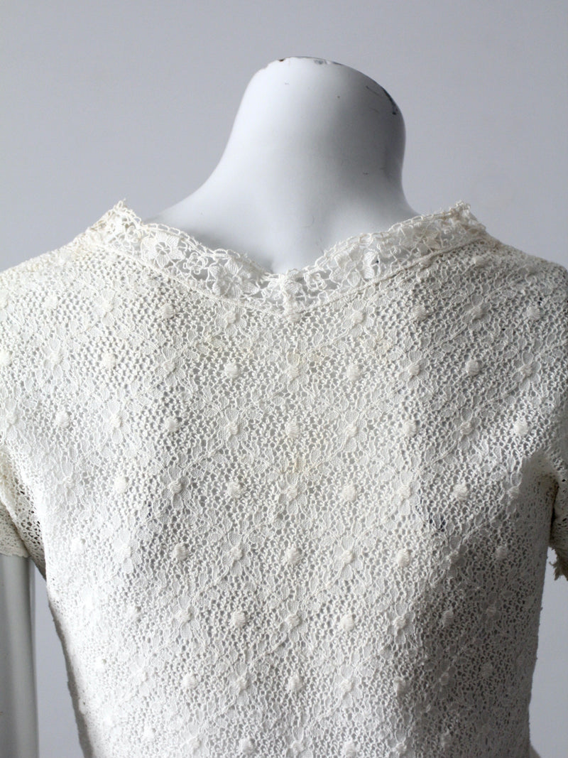 vintage white lace blouse
