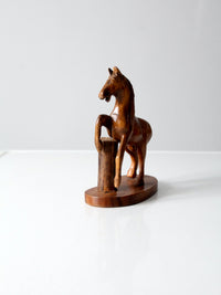 vintage wooden horse figurine