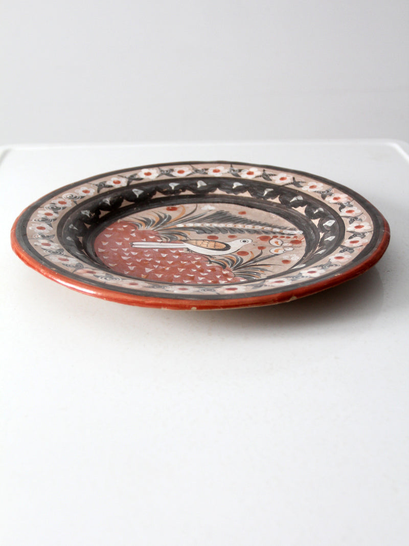 vintage Mexican Tonala style decorative plate