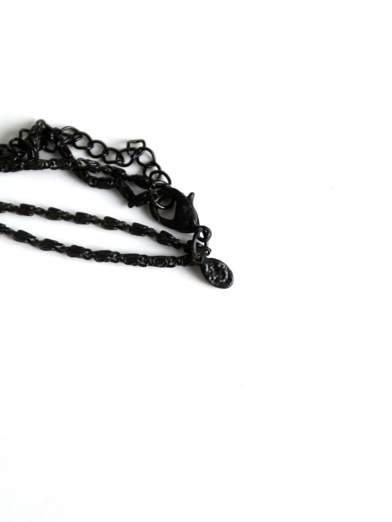 vintage double chain pendant necklace