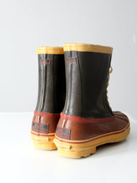vintage Explorers rubber boots, men's size 9