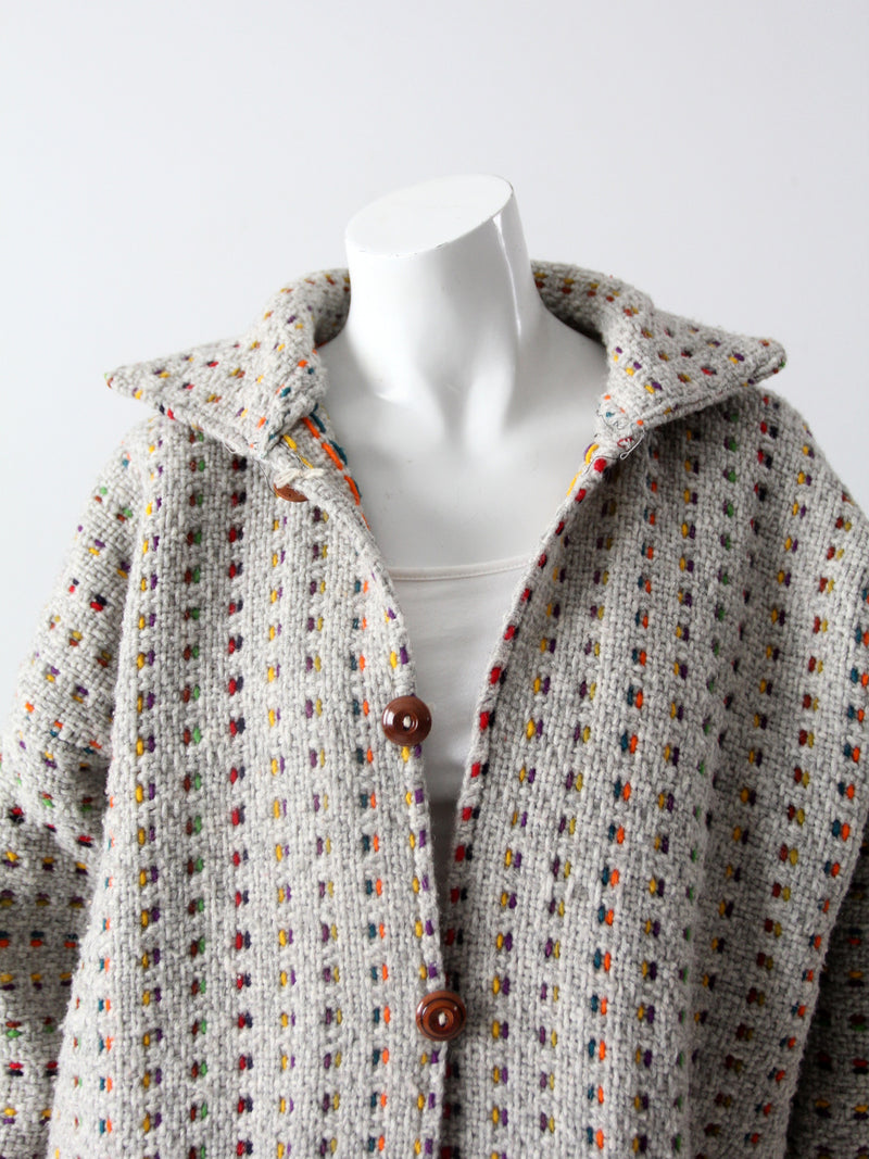 vintage woven knit hippie jacket