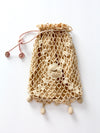 antique crotchet reticule bag
