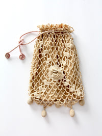 antique crotchet reticule bag