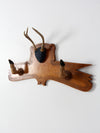 1950s deer antlers and hoof mount