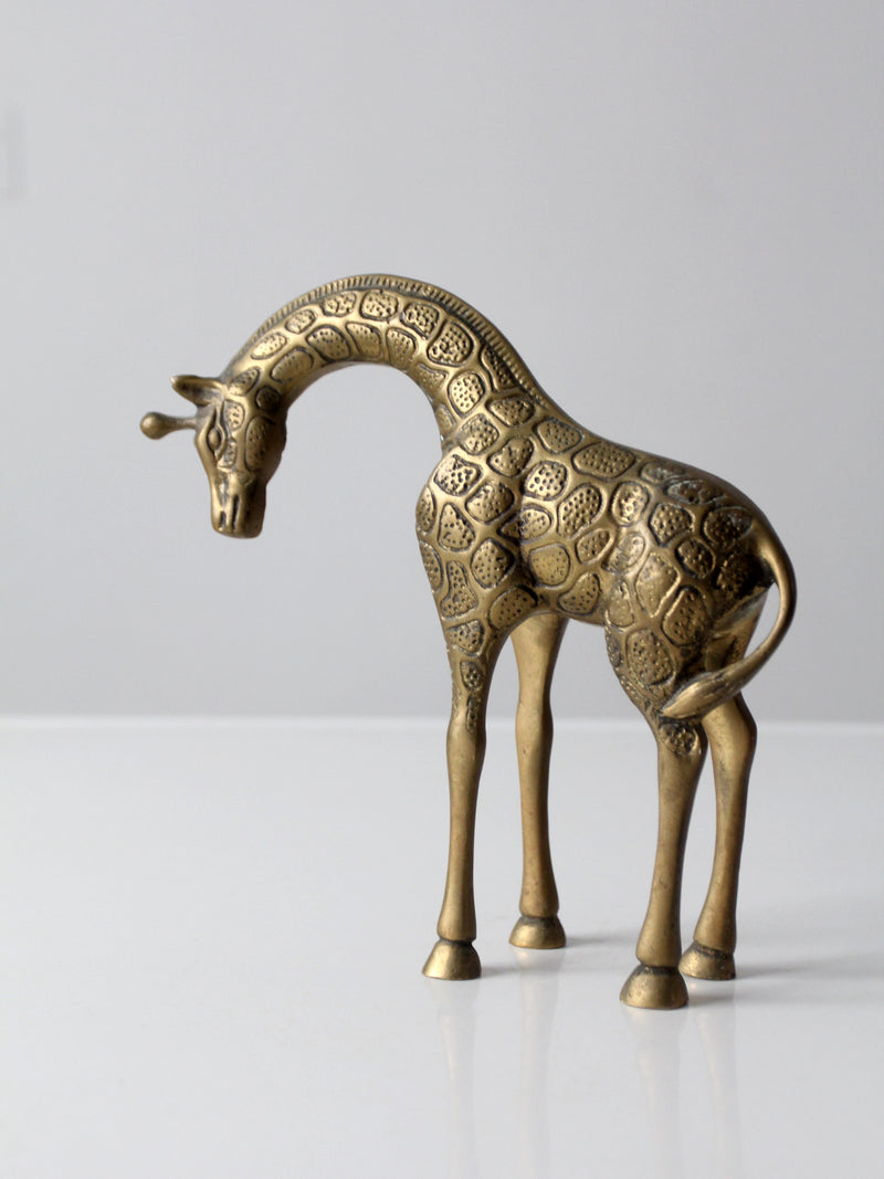 mid-century brass giraffe