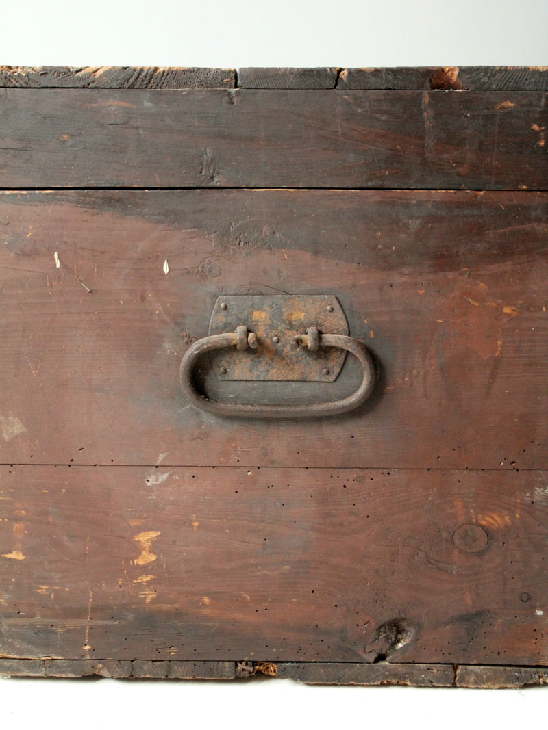 antique wooden trunk