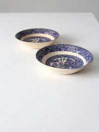 1940s Homer Laughlin blue willow bowls set of 2