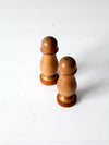 vintage wood salt and pepper shakers