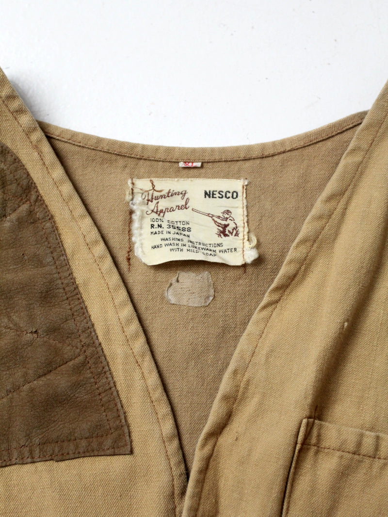 vintage 1960s Nesco hunting vest