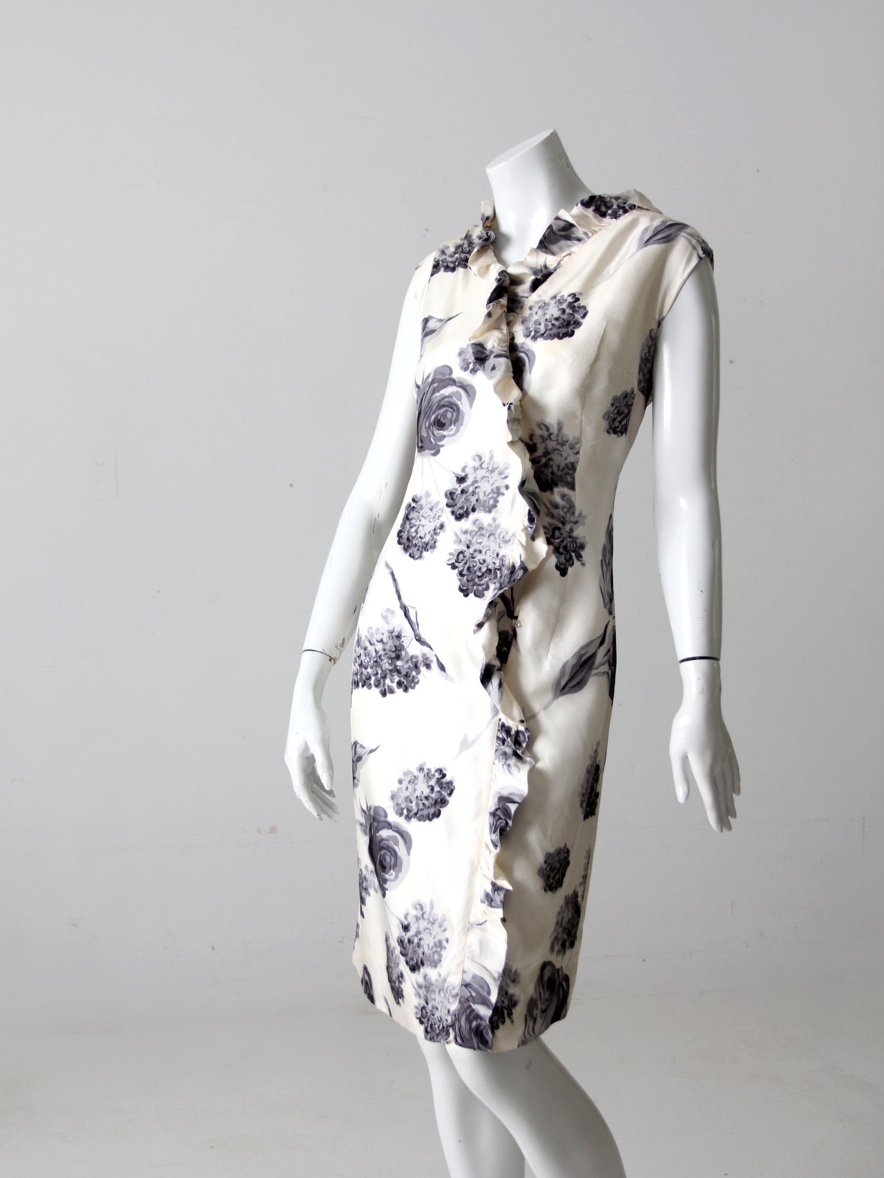 vintage Italian silk floral dress