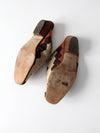 vintage kilim mules, size 8