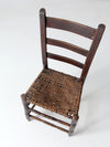 antique splint weave seat chair