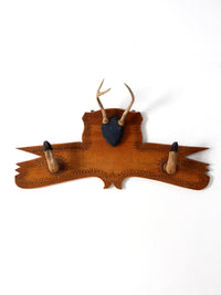 1950s deer antlers and hoof mount