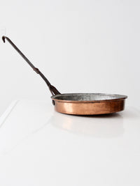 antique copper saute pan