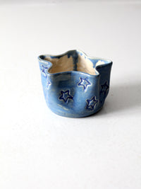 vintage studio pottery star bowl