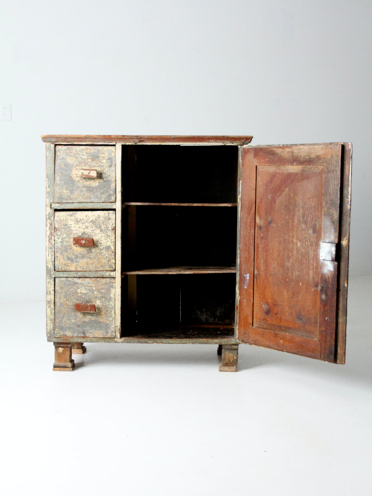 antique primitive cabinet