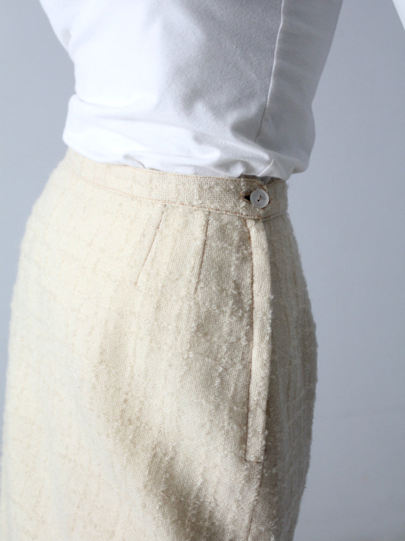 vintage 60s Brentwood boucle skirt