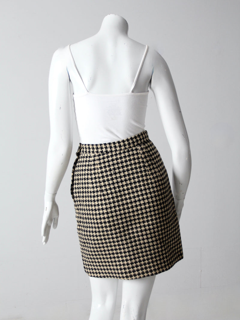 vintage 60s houndstooth skirt