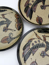 vintage studio pottery plates set of 3