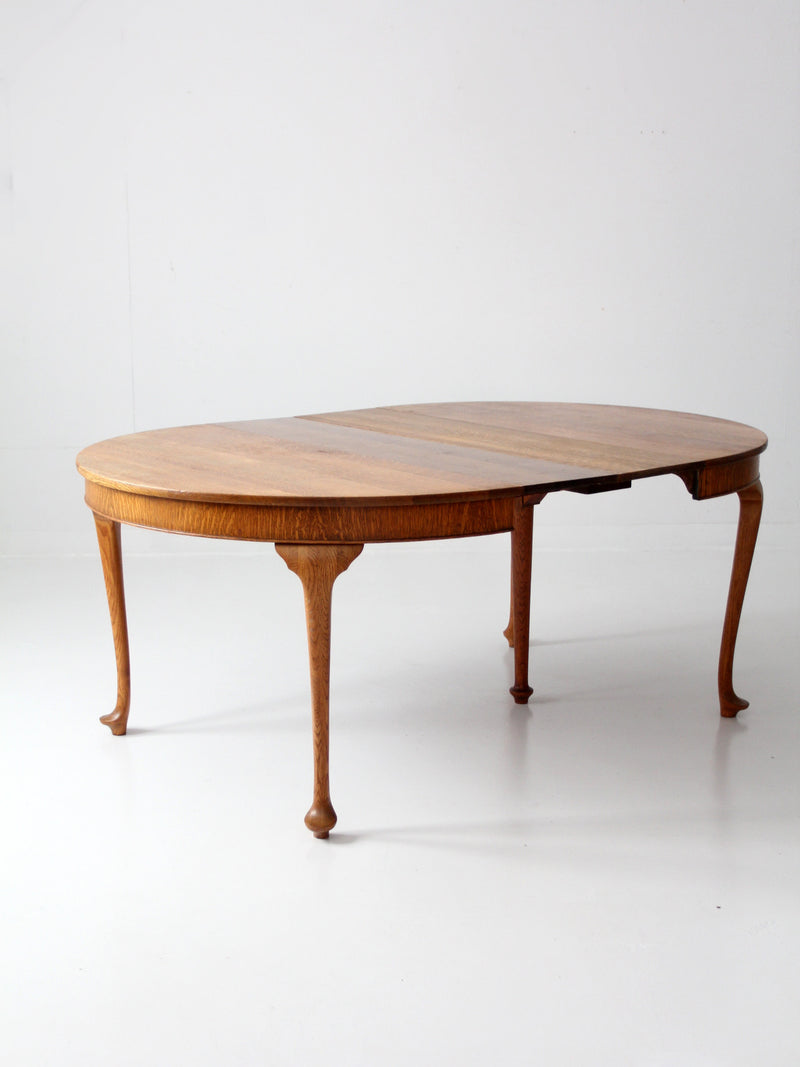 antique extendable oak dining table