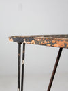 mid-century hairpin leg iron table