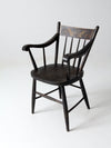 antique stencil back arm chair